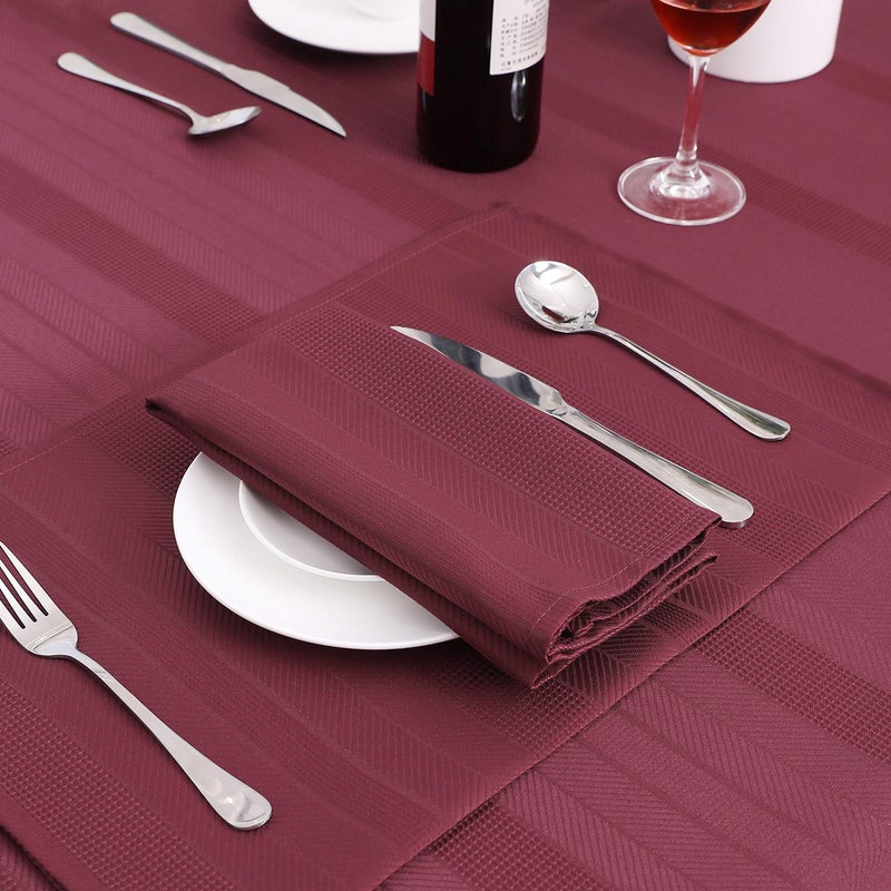 Randall Waffle Stripe Placemats 4pcs Set Heat Insulated Resistant Spot Clean Machine Washable, Soft and Durable for Kitchen Dining Office Farmhouse (12''Ã—18'', Wine Red) - Image 4
